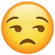 Unamused Face emoji, WhatsApp design