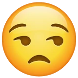 Unamused Face emoji on WhatsApp