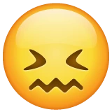Confounded Face emoji on WhatsApp