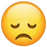 Disappointed Face emoji on WhatsApp
