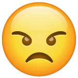 Angry Face emoji on WhatsApp