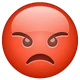 Enraged Face emoji, WhatsApp design