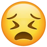Persevering Face emoji on WhatsApp