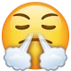 Face with Steam From Nose emoji, WhatsApp design