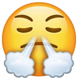 Face with Steam From Nose emoji on WhatsApp