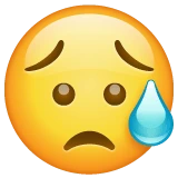 Sad But Relieved Face emoji on WhatsApp