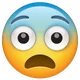 Fearful Face emoji, WhatsApp design