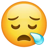 Sleepy Face emoji on WhatsApp