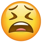 Tired Face emoji on WhatsApp