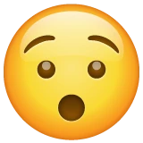Hushed Face emoji on WhatsApp