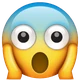 Face Screaming in Fear emoji, WhatsApp design