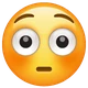 Flushed Face emoji, WhatsApp design
