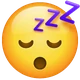 Sleeping Face emoji, WhatsApp design
