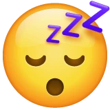 Sleeping Face emoji on WhatsApp