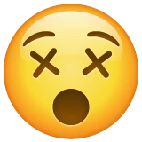 Face with Crossed-out Eyes emoji on WhatsApp