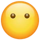 Face Without Mouth emoji, WhatsApp design