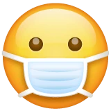 Face with Medical Mask emoji on WhatsApp