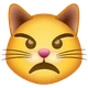 Pouting Cat emoji, WhatsApp design