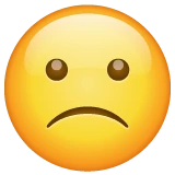 Slightly Frowning Face emoji on WhatsApp