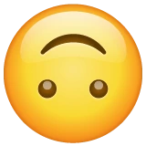 Upside-down Face emoji on WhatsApp