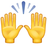 Raising Hands emoji on WhatsApp