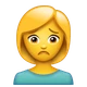 Person Frowning emoji, WhatsApp design