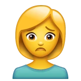 Person Frowning emoji on WhatsApp