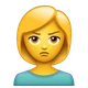 Person Pouting emoji, WhatsApp design