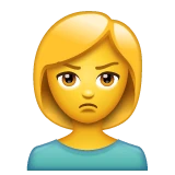 Person Pouting emoji on WhatsApp