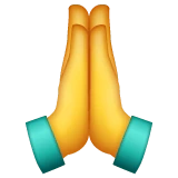 Folded Hands emoji, WhatsApp design