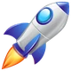 Rocket emoji, WhatsApp design