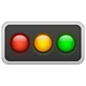 Horizontal Traffic Light emoji, WhatsApp design
