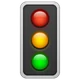 Vertical Traffic Light emoji, WhatsApp design