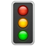 Vertical Traffic Light emoji on WhatsApp