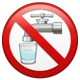 Non-potable Water emoji, WhatsApp design