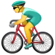 Person Biking emoji, WhatsApp design