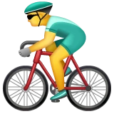 Person Biking emoji on WhatsApp