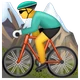 Person Mountain Biking emoji, WhatsApp design