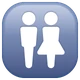 Restroom emoji, WhatsApp design