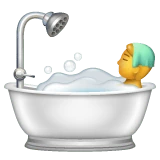 Person Taking Bath emoji on WhatsApp
