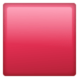 Red Square emoji, WhatsApp design
