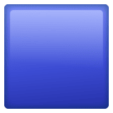 Blue Square emoji, WhatsApp design