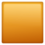 Orange Square emoji, WhatsApp design