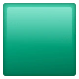Green Square emoji as drawn by WhatsApp