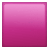 Purple Square emoji, WhatsApp design