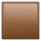 Brown Square emoji, WhatsApp design