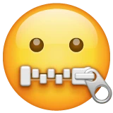 Zipper-mouth Face emoji on WhatsApp