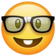 Nerd Face emoji, WhatsApp design