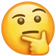 Thinking Face emoji, WhatsApp design