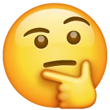 Thinking Face emoji on WhatsApp